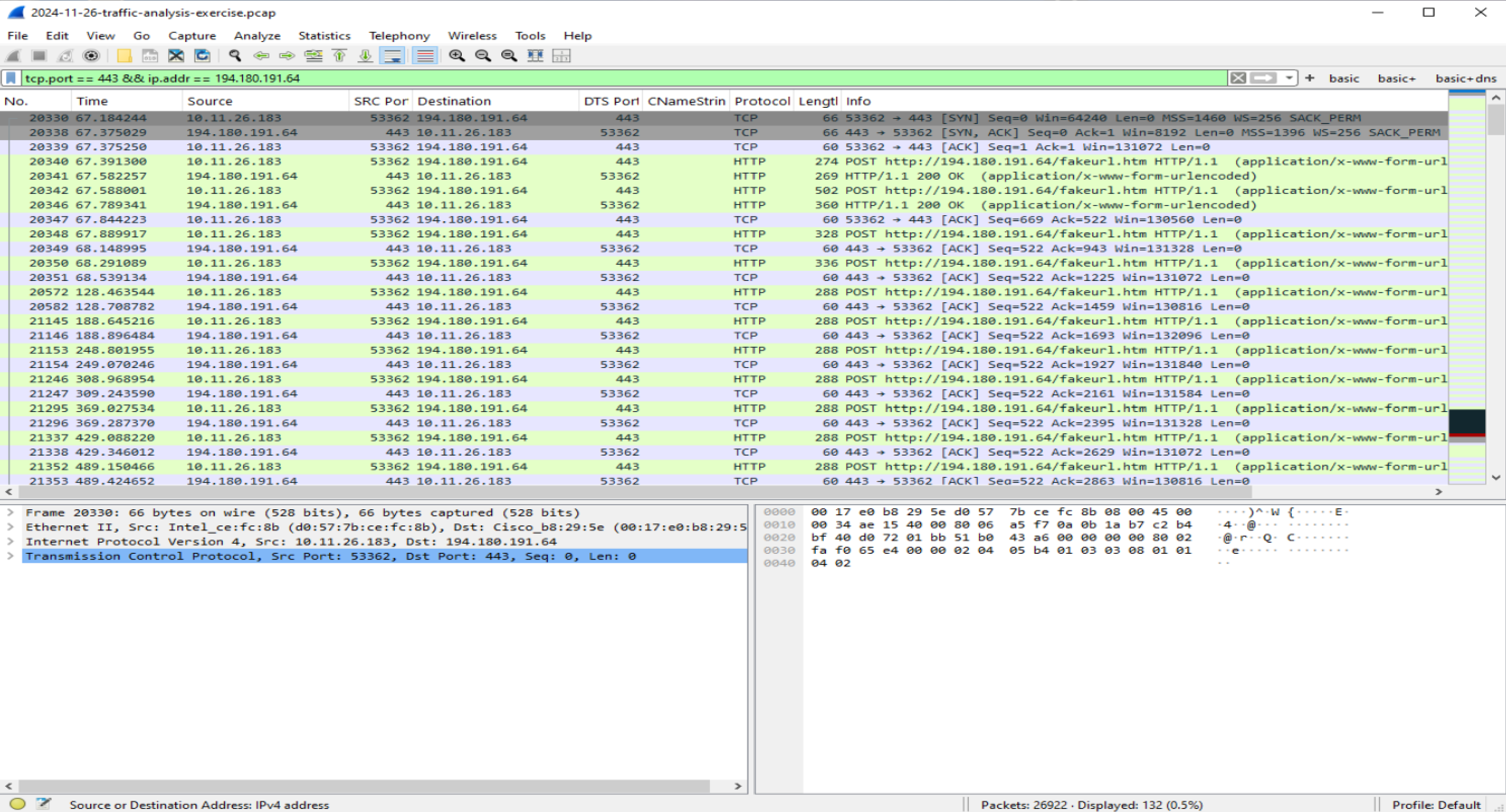 C2 POST Traffic Screenshot